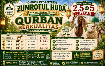 Qurban Berkualitas Bersama Pondok pesantren Zumrotul Huda
